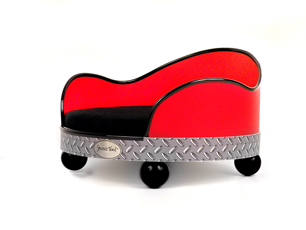 Red Truck Pet Bed (Black Feet)